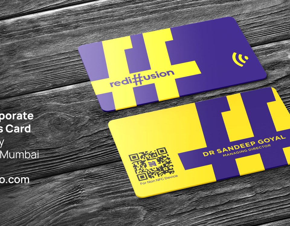 Business Visiting Card Design With NFC QR Code For Modern Business Communication