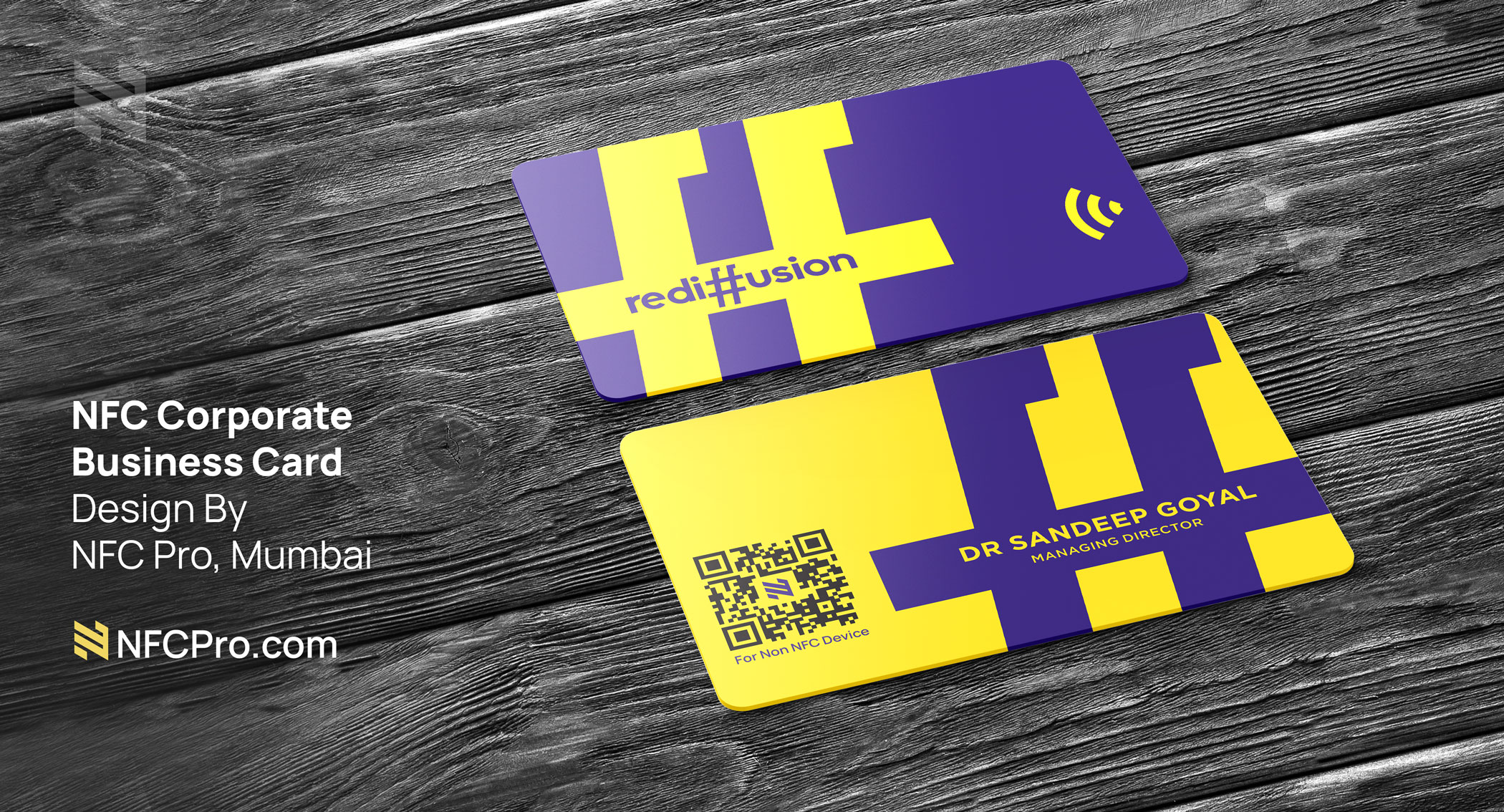 Business Visiting Card Design With NFC QR Code For Modern Business Communication